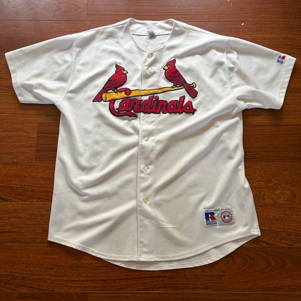 Vintage 1990's Russell St Louis Cardinals MLB Baseball Jersey White Mens XL